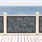 3D Isometric Laser Cut Metal Railing Insert | Geometric Optical Illusion Deck Privacy Panel | Custom Geometric Cube Deck Screen | R37