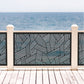 Abstract Crosshatch Laser Cut Metal Railing Insert | Geometric Linear Slat Deck Privacy Panel | Custom Matchstick Mesh Panel | R39