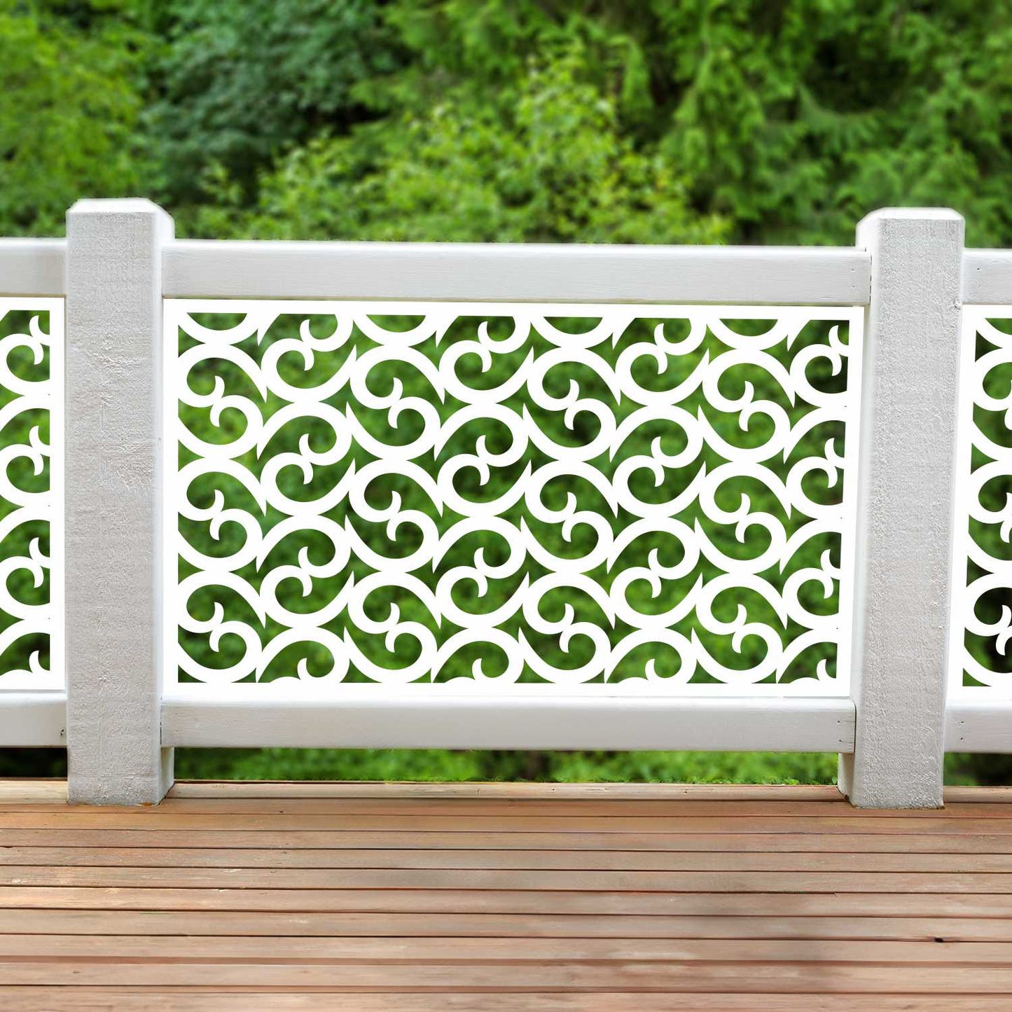 Custom Decorative Scrollwork Laser Cut Railing Insert | Ornamental Deck Privacy Panel | Victorian Balcony Screen | R12