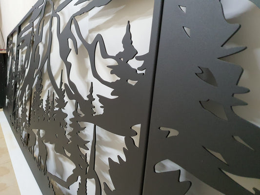 Custom privacy | Interior panel | Fence Panel | Laser Cut | Balcony Railing | Metal Railing Panel | Metal Privacy Screen | Forest Panel