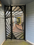 Custom Gate | Metal Garden Gate | Metal Art Accent | Pedestrian Walk Thru Entry | Outdoor | Indoor | Garden Gate | Modern Gate galactic