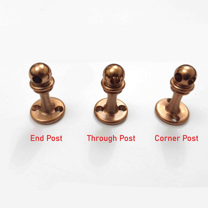 Copper Gallery Rail, Copper Shelf Tipping, Floating Shelf Tipping with Decorative Posts, Rack-Mounted Gallery Rail, Bookshelf