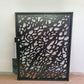 Laser cut metal pedestrian garden gate featuring abstract pebble cell pattern