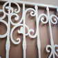 White powder coated laser cut metal outdoor deck railing panel