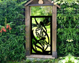 Custom Dragonfly Metal Garden Gate | Decorative Nature Themed Laser Cut Door | Luxury Artistic Outdoor Entry | M39