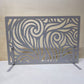 Starry Night Laser Cut Fireplace Screen | Custom Size Metal Spark Guard with Feet | F2