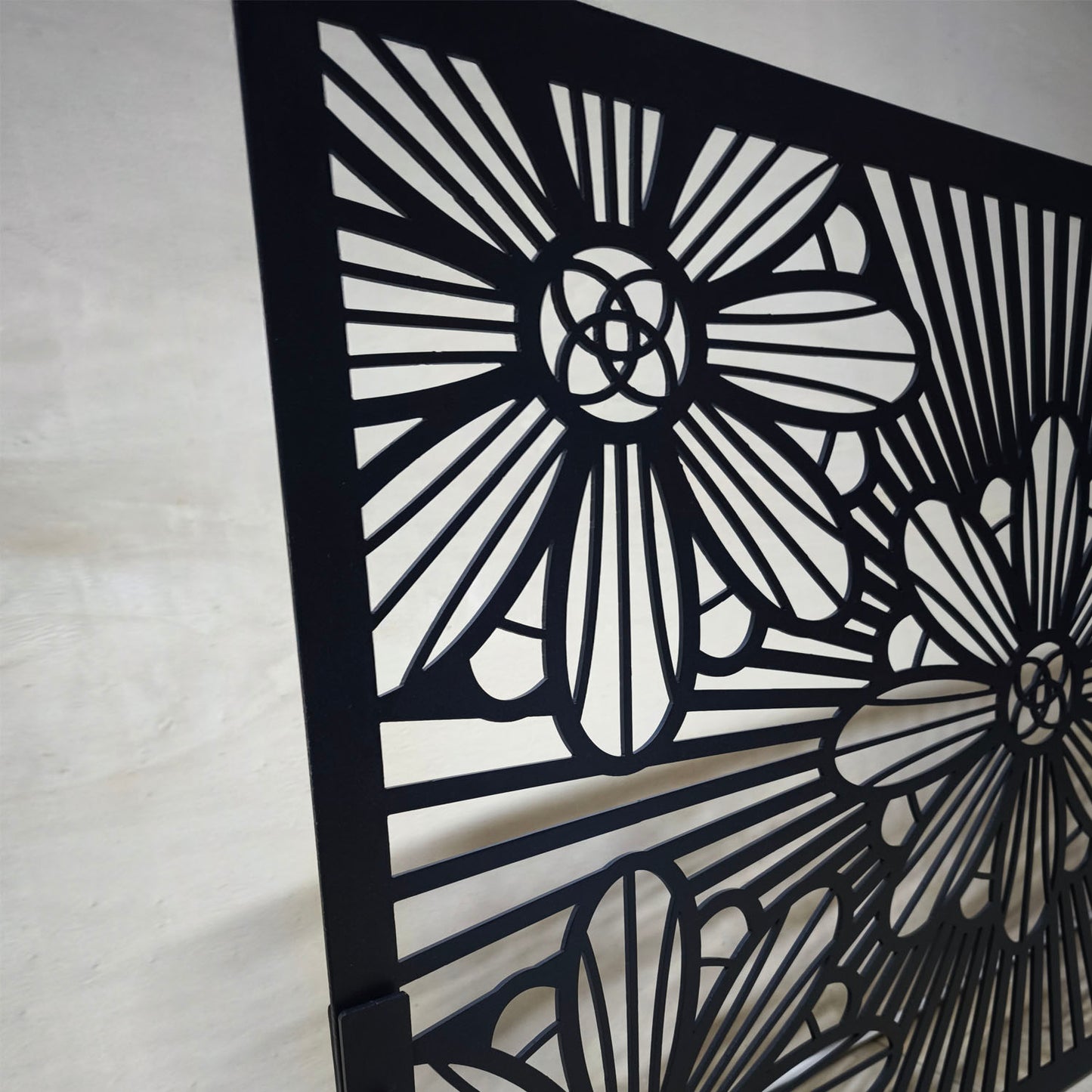 Modern Floral Fireplace Screen M9