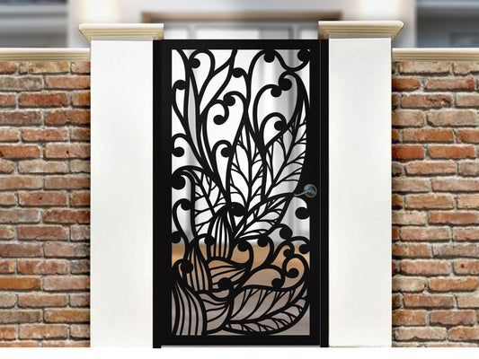 Custom Gate | Metal Garden Gate | Metal Art Accent | Pedestrian Walk Thru Entry | Outdoor | Indoor | Garden Gate | Modern Gate 09