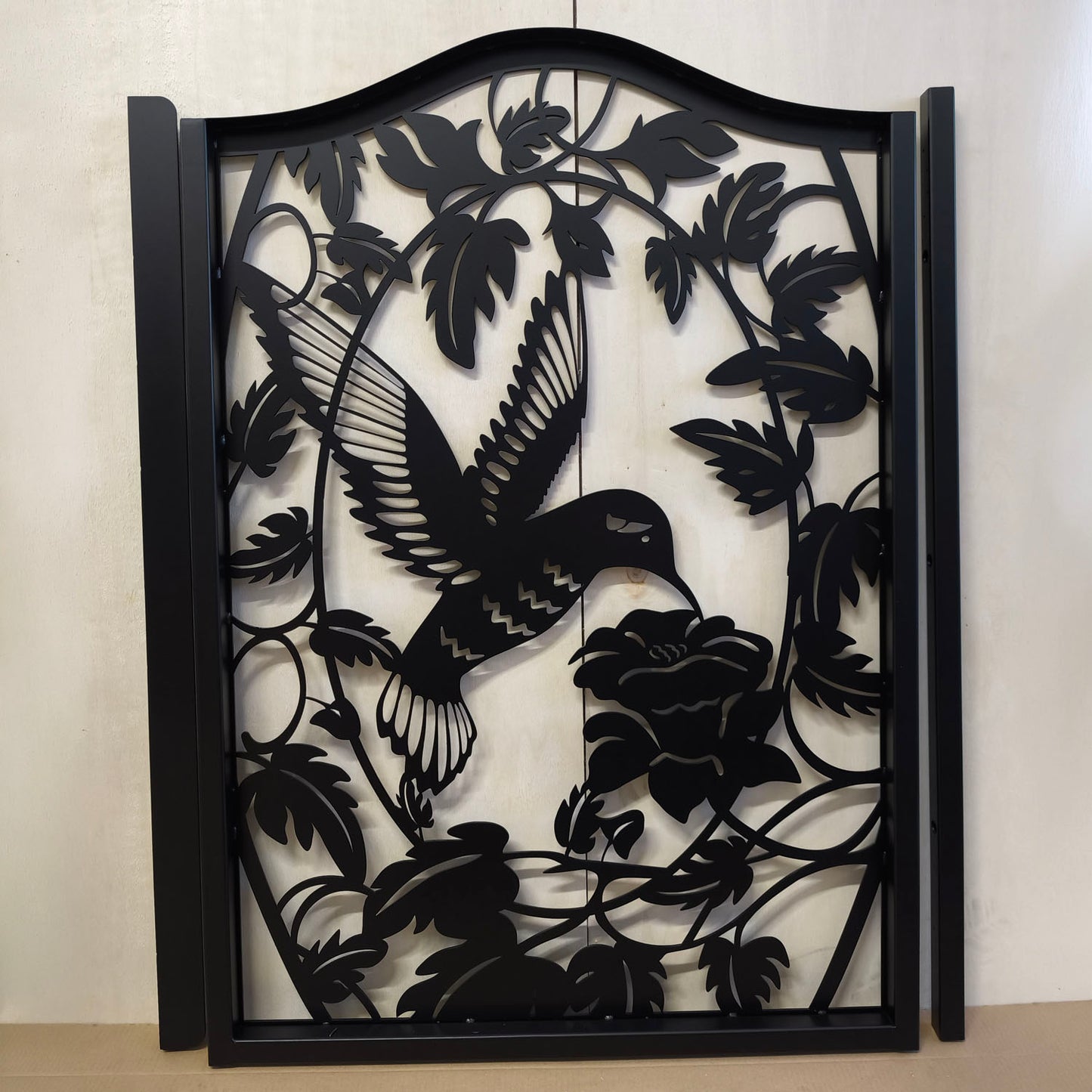 Custom Gate | Metal Garden Gate | Metal Art Accent | Pedestrian Walk Thru Entry | Outdoor, Artistic & Unique Design,Hummingbird design gate | Garden Gate