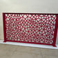 Honeycomb Voronoi decorative metal privacy screen and fence panel with bolted steel frame and flange base posts