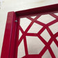 Close-up of the bolted connection between a honeycomb Voronoi metal railing panel and its steel post