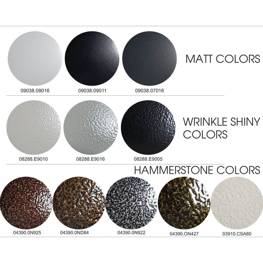 Matte colors, wrinkle shiny colors,hammerstone colors
