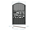 OUTLET GATE 2 | Custom Gate | Metal Garden Gate | Metal Art Accent | Pedestrian Walk Thru Entry | Outdoor | Indoor | Garden Gate |