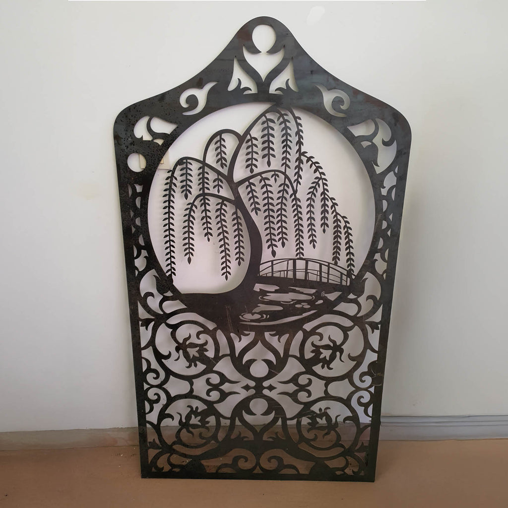 OUTLET GATE 3 | Custom Gate | Metal Garden Gate | Metal Art Accent | Pedestrian Walk Thru Entry | Outdoor | Indoor | Garden Gate