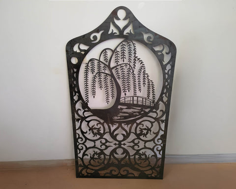 OUTLET GATE 3 | Custom Gate | Metal Garden Gate | Metal Art Accent | Pedestrian Walk Thru Entry | Outdoor | Indoor | Garden Gate