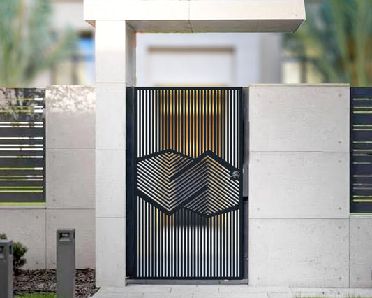 Custom Gate | Metal Garden Gate | Metal Art Accent | Pedestrian Walk Thru Entry | Outdoor | Indoor | Garden Gate | Modern Gate 1