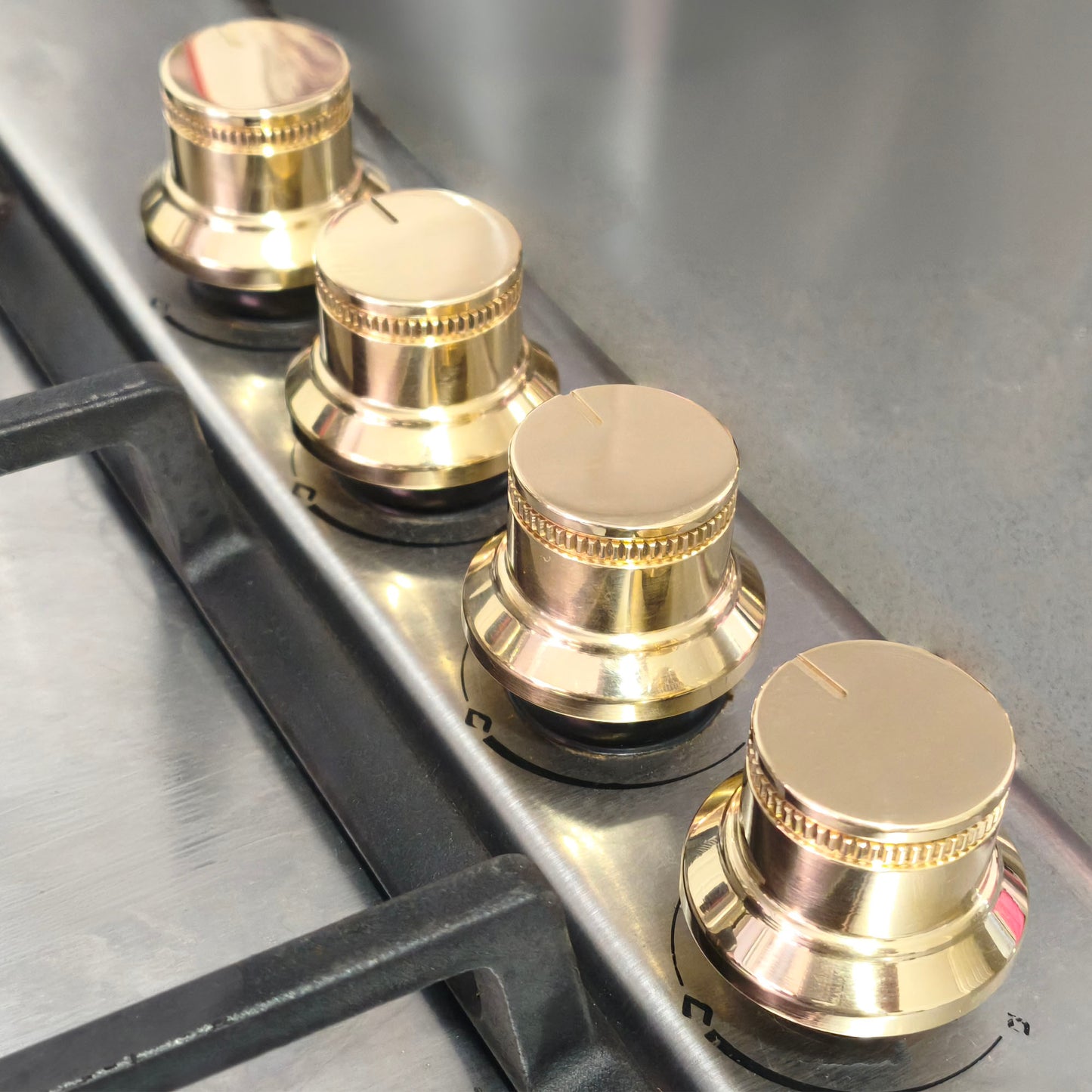 Handcrafted Unlacquered Brass Stove Knobs