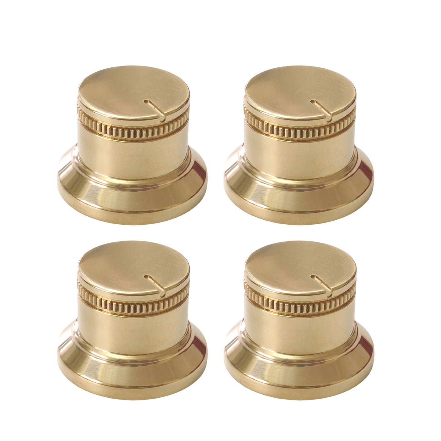 Handcrafted Unlacquered Brass Stove Knobs