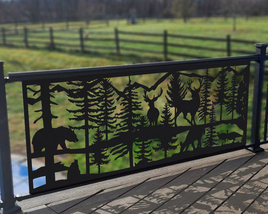 Custom privacy | Interior panel | Fence Panel | Laser Cut | Balcony Railing | Metal Railing Panel | Metal Privacy Screen | Forest Panel