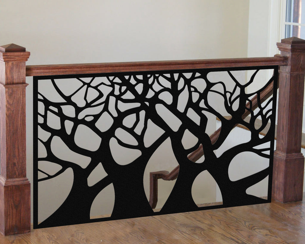 Metal Tree Railing Fence, Balcony Railing, Metal Railing Panel, Tree panel